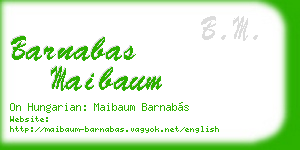 barnabas maibaum business card